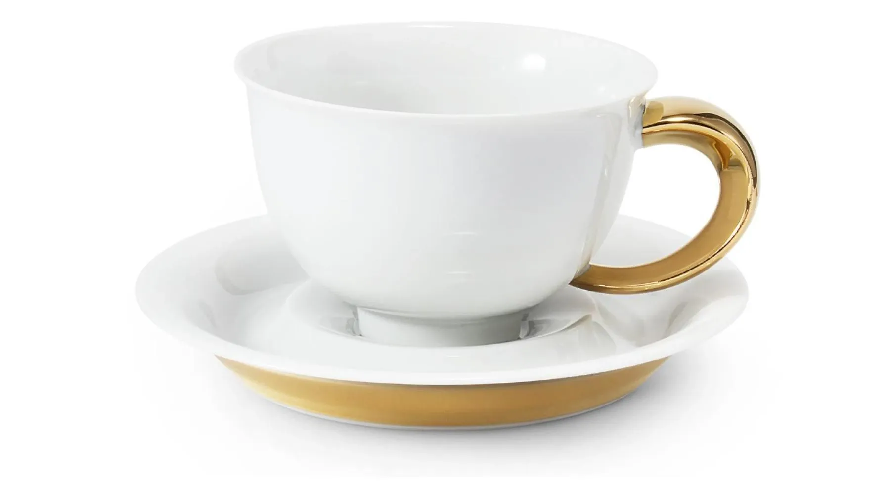 Picture Ekskluzywna porcelanowa filiżanka do herbaty ze spodkiem w stylu nowoczesnym – Rudolf Kampf/Outlet