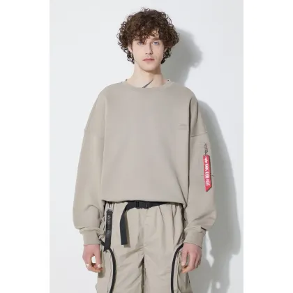 Zdjęcie Alpha Industries bluza Essentials RL męska kolor beżowy gładka 146303