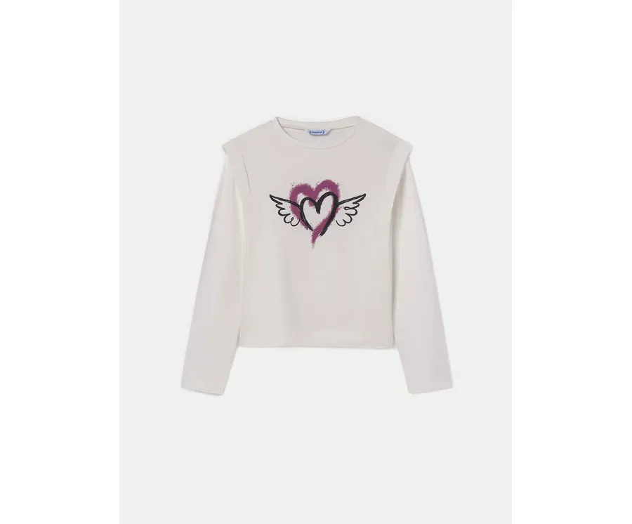 obrazek 1 Mayoral Bluzka 7012 Écru Regular Fit