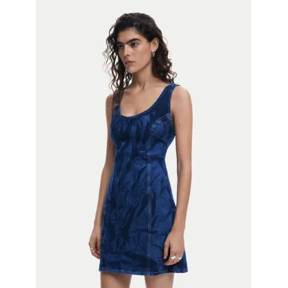 Zdjęcie Desigual Sukienka jeansowa 25SWVD01 Granatowy Slim Fit