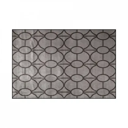 Picture Modern rectangular rug with a printed logo