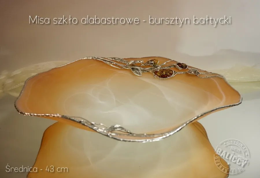 obrazek 2 Misa z bursztynem szkło alabastrowe