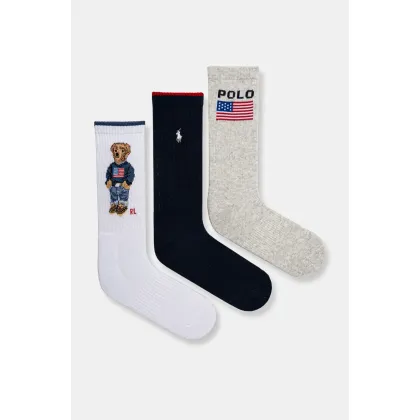 Zdjęcie Polo Ralph Lauren skarpetki 3-pack damskie kolor granatowy 455968680