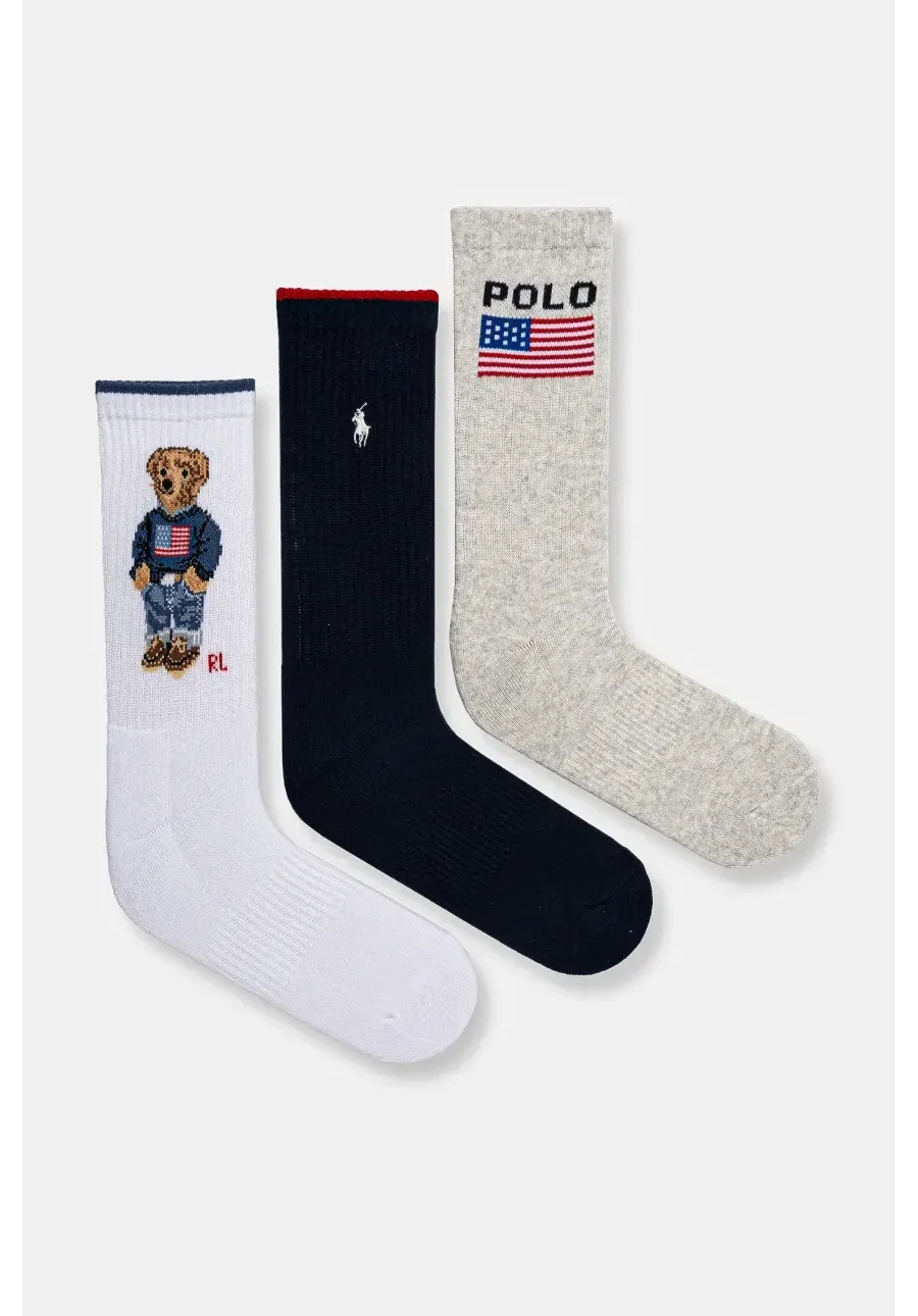 obrazek 1 Polo Ralph Lauren skarpetki 3-pack damskie kolor granatowy 455968680