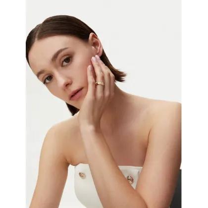 Zdjęcie Guess Pierścionek JUBR051 65JW Złoty