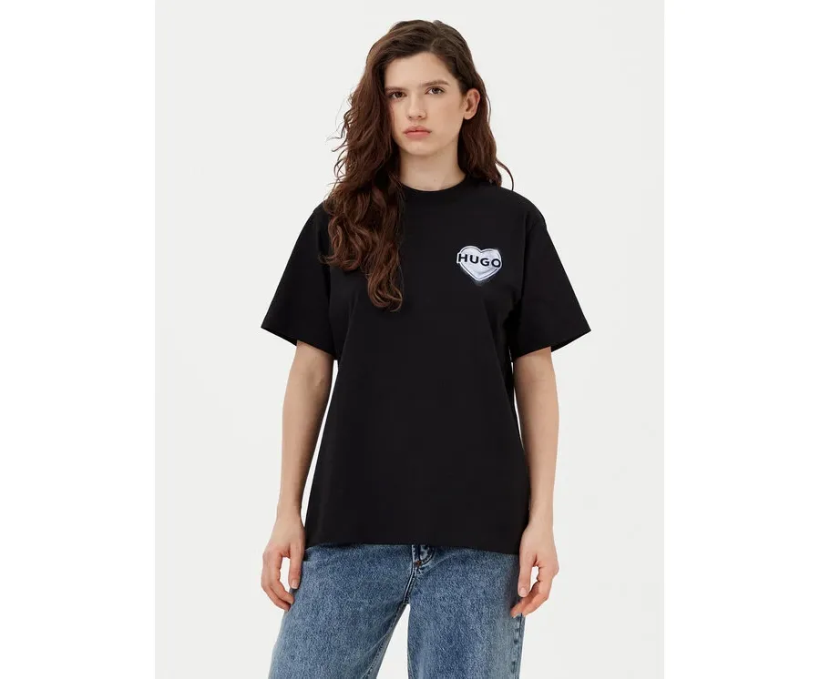 obrazek 1 HUGO T-Shirt Vintage 50534545 Czarny Boxy Fit
