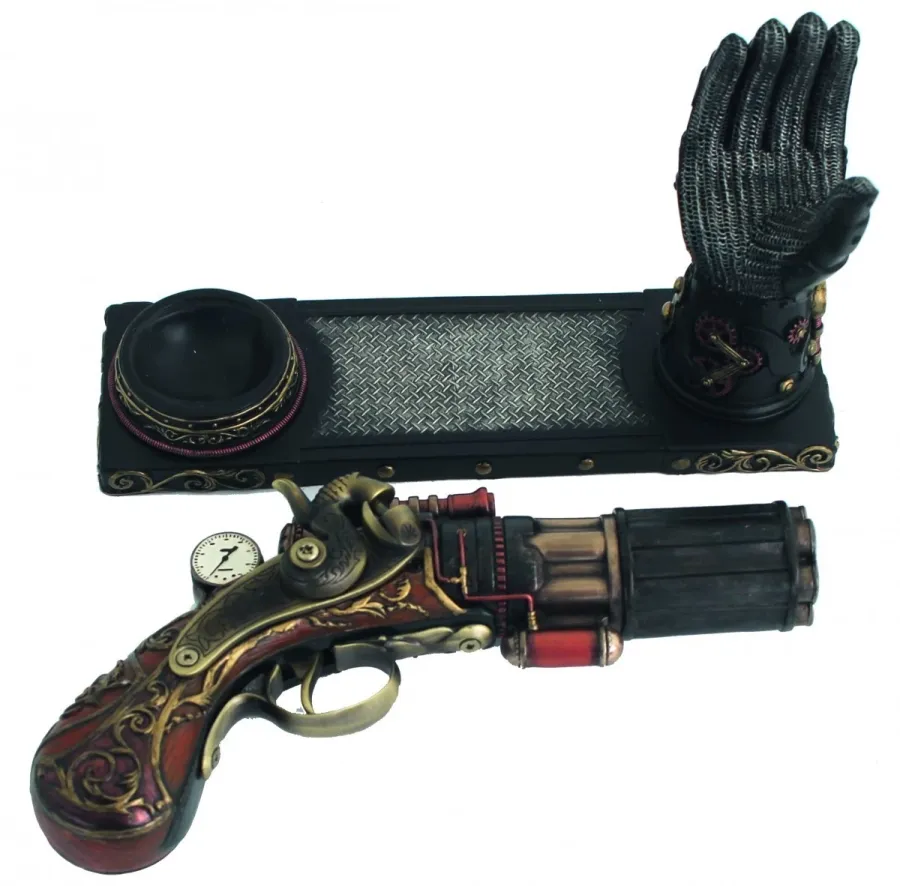 obrazek 2 Stylowa dekoracja - steampunkowy stojak na pistolet