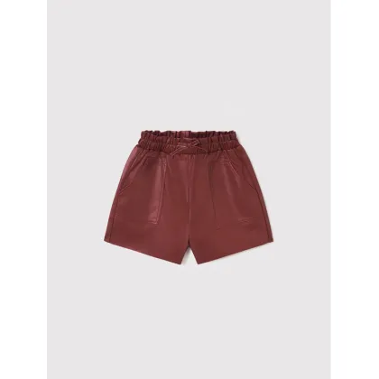 Zdjęcie Mayoral Szorty z imitacji skóry 7206 Bordowy Regular Fit