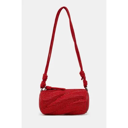 Zdjęcie Fiorucci torebka zamszowa Suede Rhinestone Micro Mella kolor czerwony U01FMASL005LE05RD01