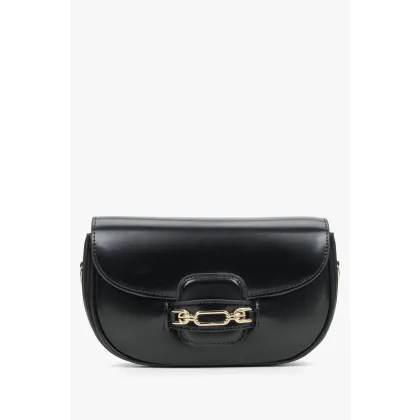 Zdjęcie Estro: Czarna torebka damska na ramię z regulowanym paskiem