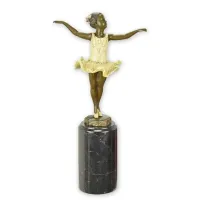 Picture An elite sculpture of a young ballerina made of bronze