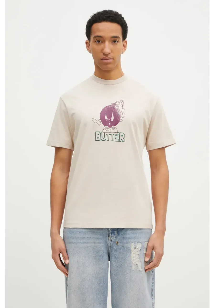 obrazek 1 Butter Goods t-shirt bawełniany Bomb Tee męski kolor beżowy z nadrukiem BG243100