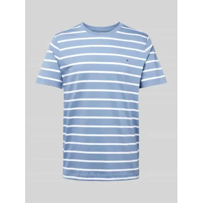 Zdjęcie T-shirt z prążkowanym okrągłym dekoltem