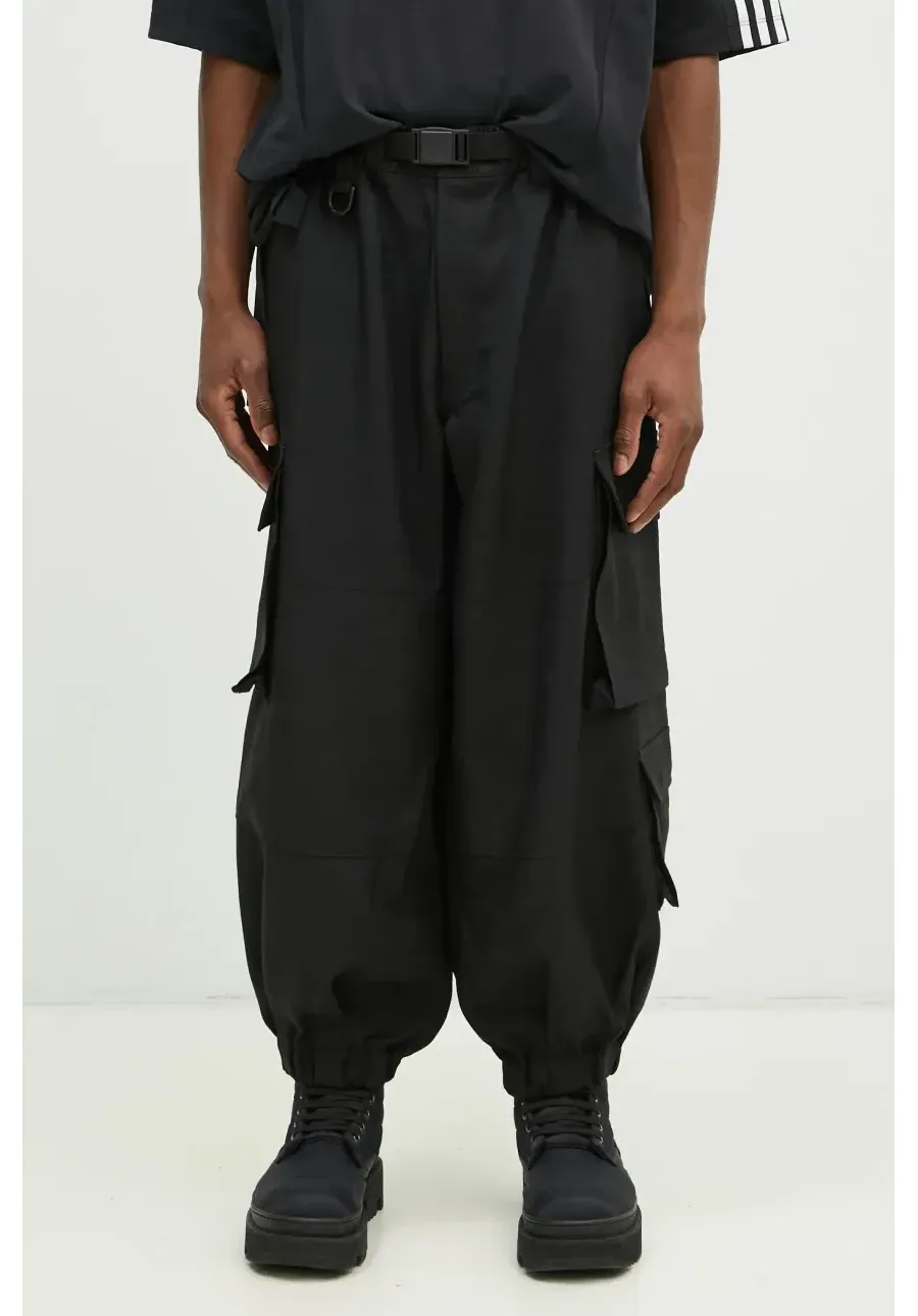 obrazek 1 Y-3 spodnie Sport Uniform Cuffed Cargo Pant męskie kolor czarny gładkie JM5494