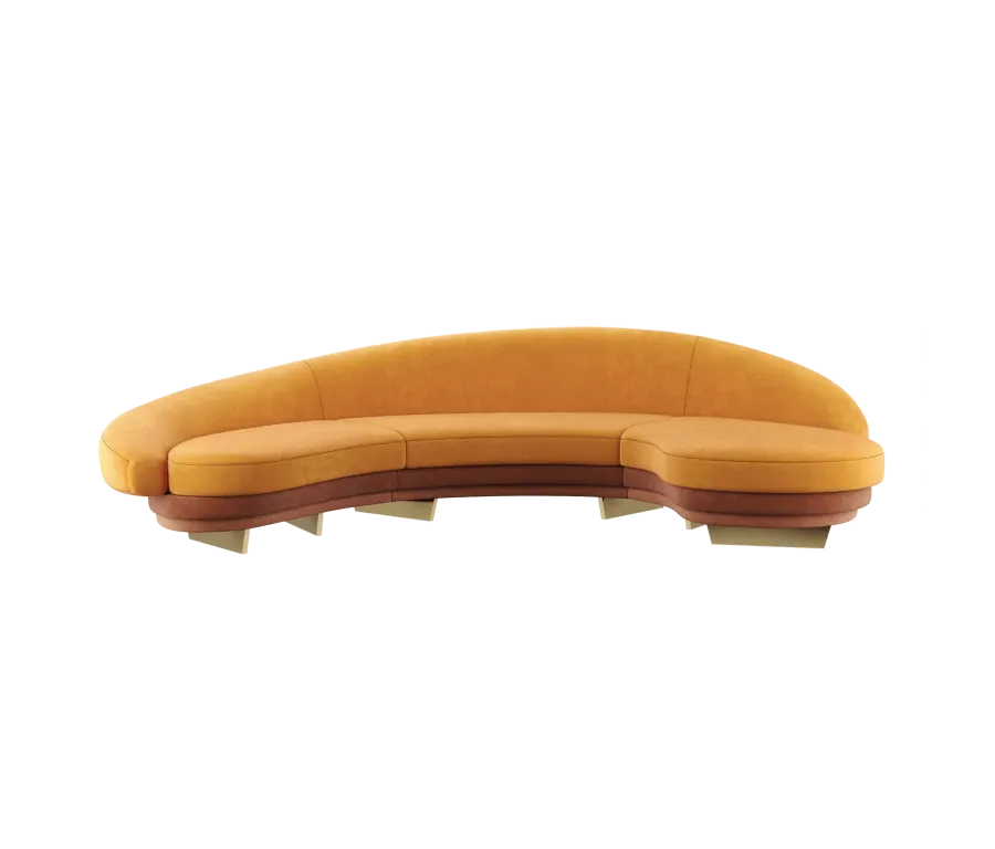 obrazek 5 Piękna stylowa sofa o obłym kształcie