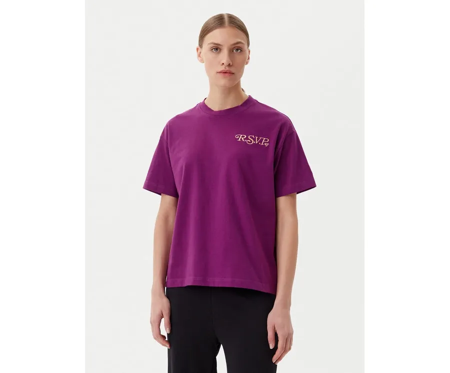 obrazek 1 Fila T-Shirt Leffinge FAW1029 Fioletowy Loose Fit