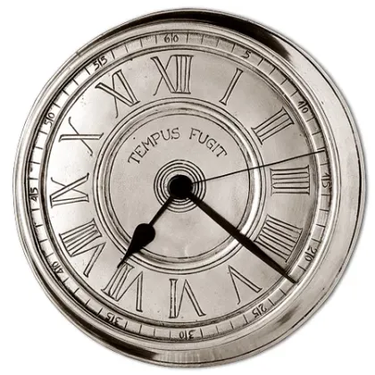 Picture A clock made of pewter for the wall