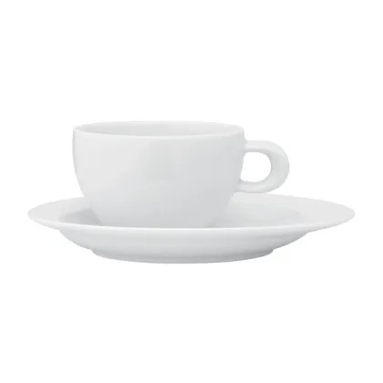 Picture Organic White porcelain tea cup and saucer from a collection inspired by the forms of nature - Vista Alegre