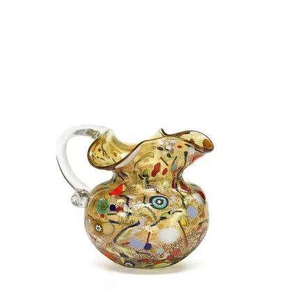 Zdjęcie Włoski kolorowy dzbanek ze szkła murano