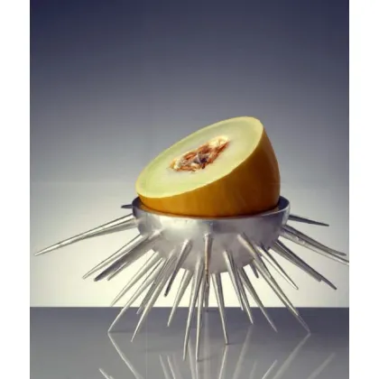 Zdjęcie Oryginalna włoska miska ze srebra w kształcie morskiego jeżowca - Pampaloni