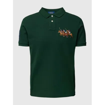 Zdjęcie Koszulka polo o kroju custom slim fit z wyhaftowanym motywem