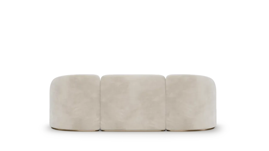 obrazek 3 Prestiżowa tapicerowana sofa z drewnianą konstrukcją i metalowymi detalami