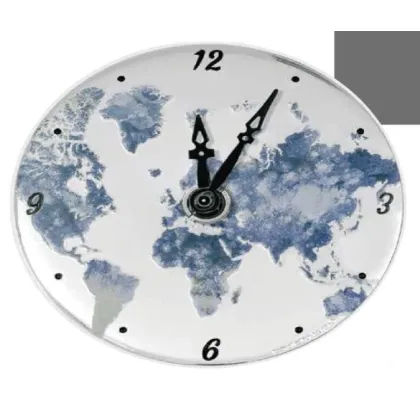 Picture A beautiful, stylish clock with a world map
