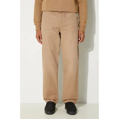 Zdjęcie Carhartt WIP spodnie bawełniane Single Knee Pant kolor beżowy proste I031497.2FS3K