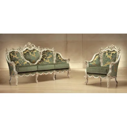 Zdjęcie Stylowa sofa i fotel w stylu barokowym do wyjątkowego wnętrza – Morello Gianpaolo
