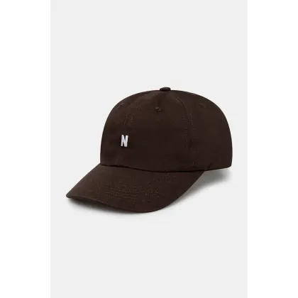 Zdjęcie Norse Projects czapka z daszkiem bawełniana Twill Sports Cap kolor brązowy z aplikacją N80.0001.2022