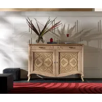 Zdjęcie Wyjątkowa antyczna komoda z 2 drzwiami i 2 szufladami