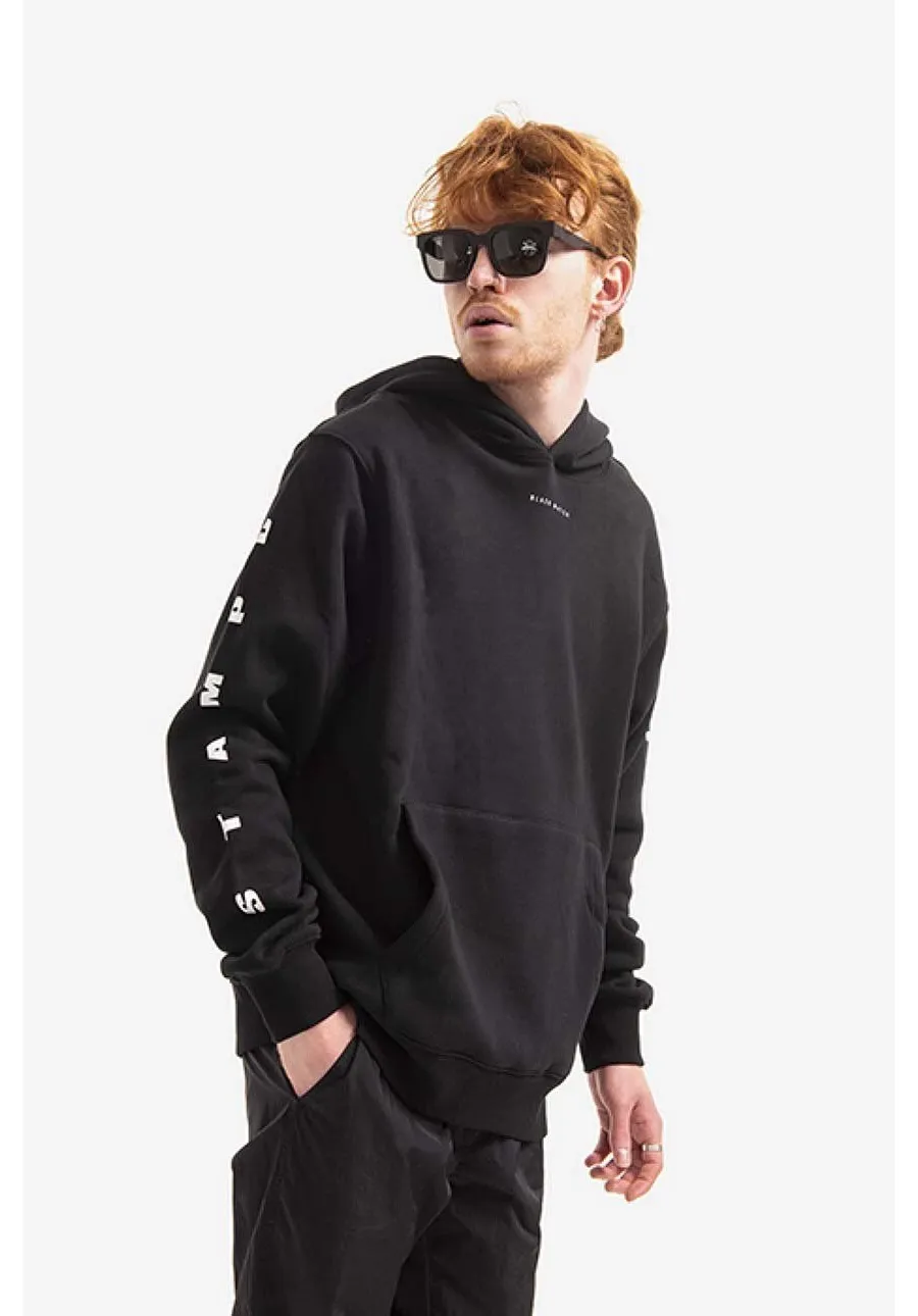 obrazek 1 STAMPD bluza bawełniana męska kolor czarny z kapturem z nadrukiem SLA.M2860HD-BLK