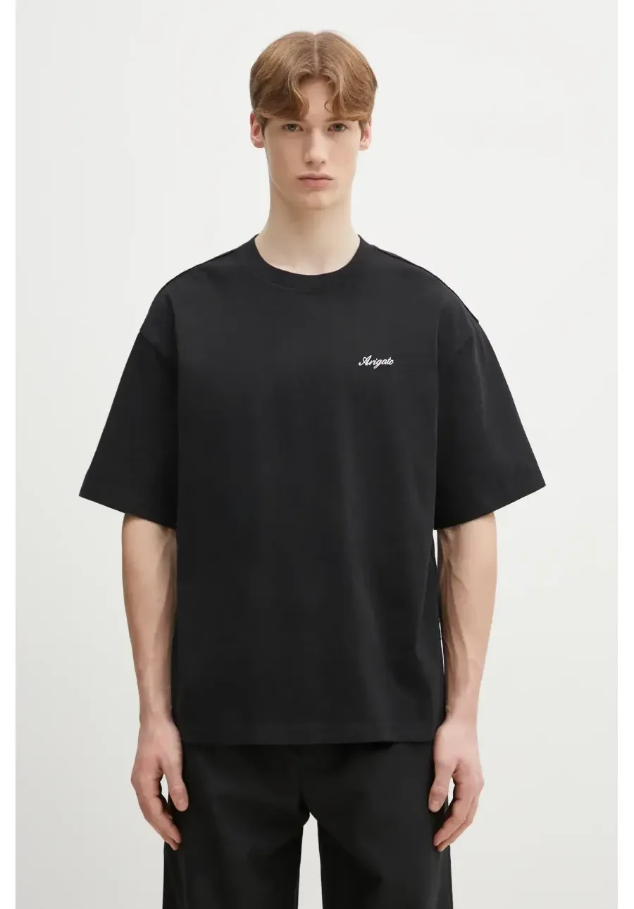 obrazek 1 Axel Arigato t-shirt bawełniany Honor T-Shirt męski kolor czarny gładki A1460005