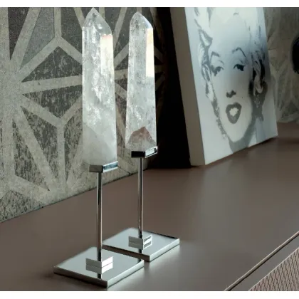 Picture A fascinating pair of crystal rocks on a nickel base