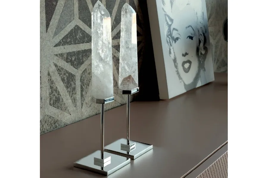 obrazek 1 Fascynująca para kryształowych skał na podstawie z niklem