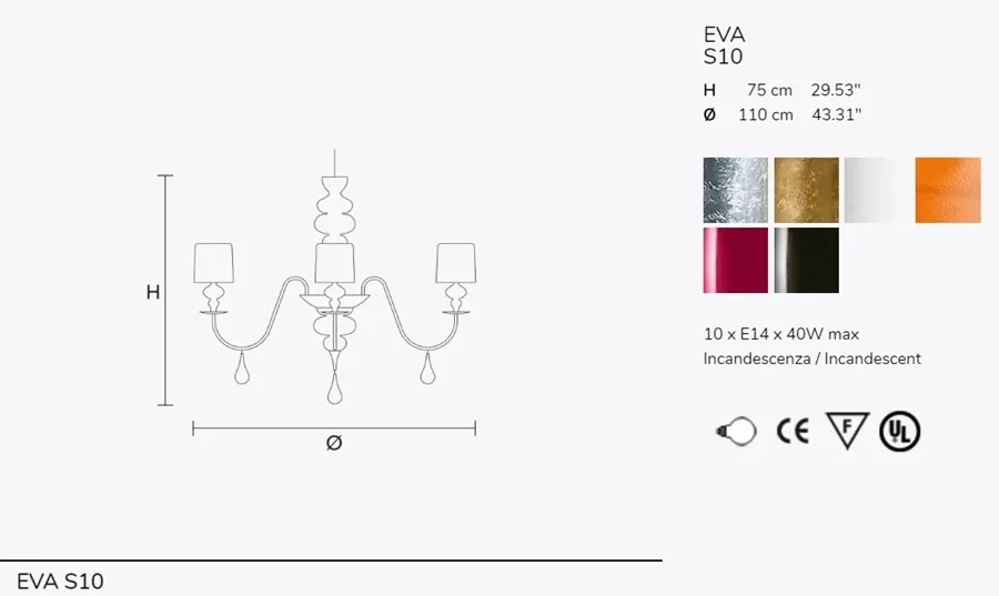 picture 5 Glamorous chandelier Eva S10
