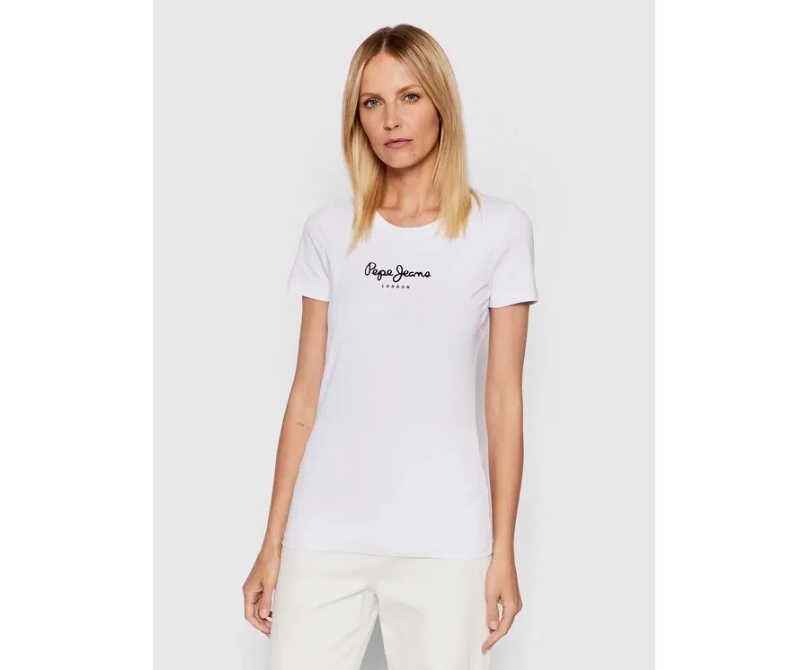 obrazek 1 Pepe Jeans T-Shirt New Virgina PL505202 Biały Slim Fit