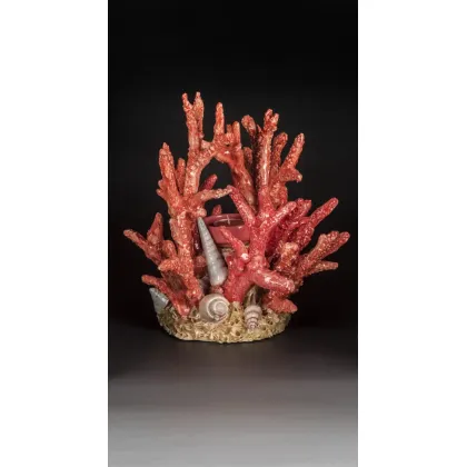 Zdjęcie Ceramiczny świecznik w kształcie czerwonego koralowca