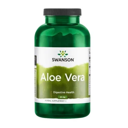 Zdjęcie Swanson Aloe Vera 25 mg Kapsułki