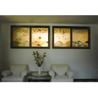 Zdjęcie Stylowy witraż z przedstawieniem czterech pór roku