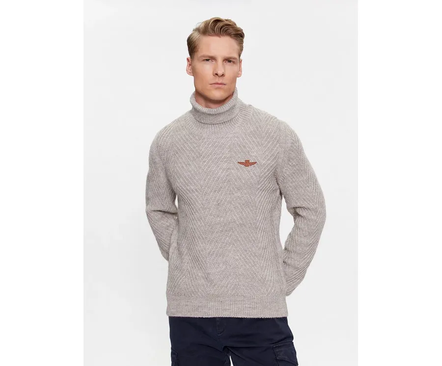 obrazek 1 Aeronautica Militare Golf 232MA1455L509 Szary Regular Fit