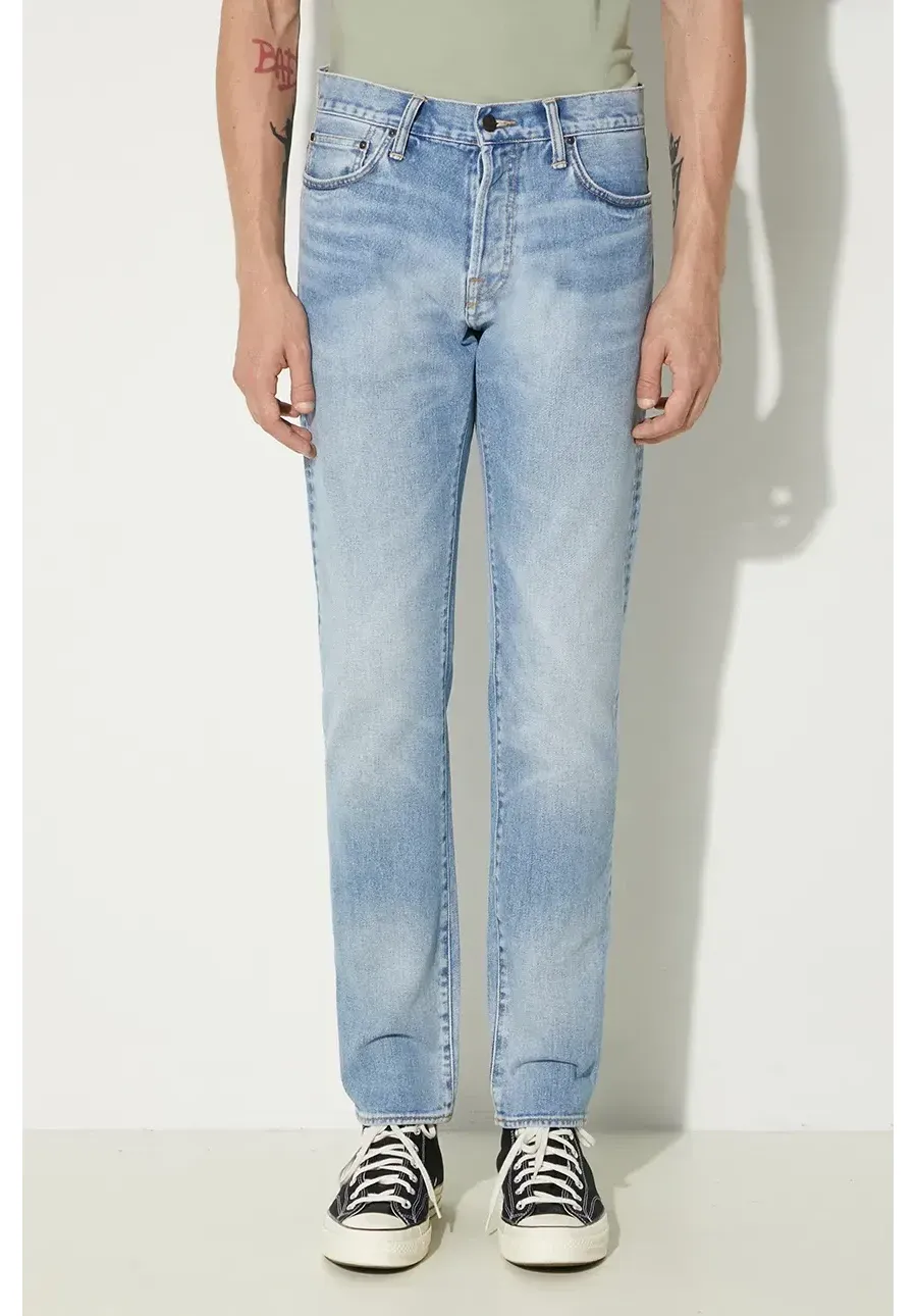 obrazek 1 Carhartt WIP jeansy bawełniane Klondike Pant I029207.BLUE.LIGHT-BLUE.LIGHT