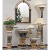 Picture Elegant marble flower pot for interiors