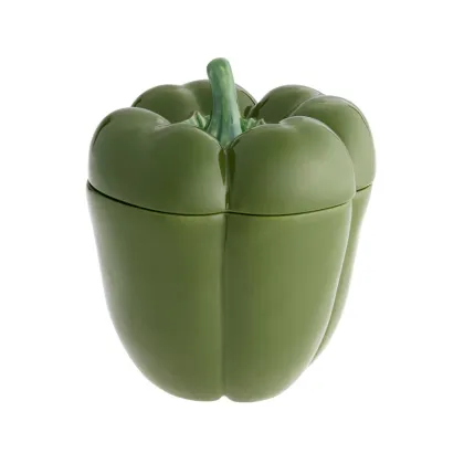 Picture Green ceramic box in country style - Bordallo Pinheiro
