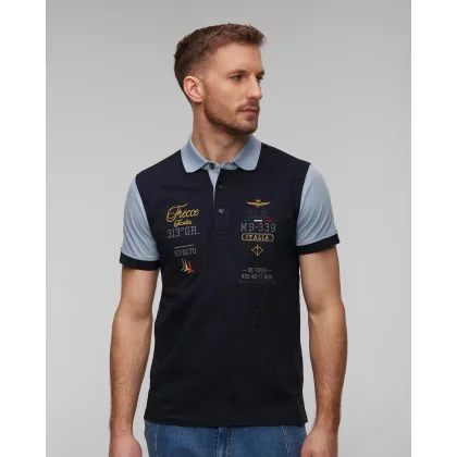 Zdjęcie Granatowe Polo Męskie Aeronautica Militare