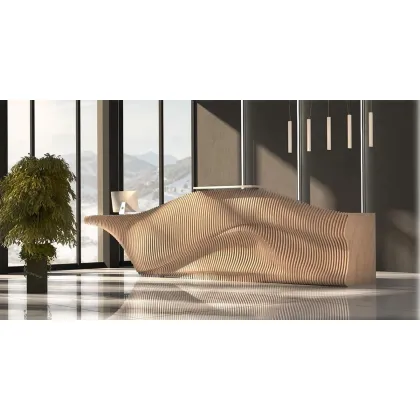 Zdjęcie Ekskluzywna lada recepcyjna ze sklejki