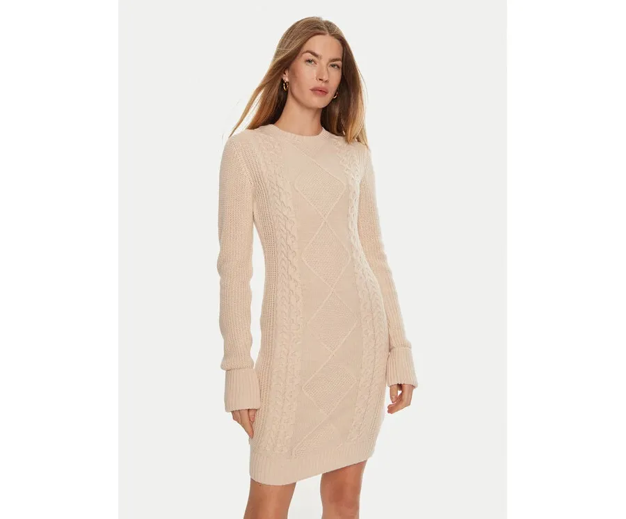 obrazek 1 Guess Sukienka dzianinowa Serena W4BK17 Z3HW0 Beżowy Regular Fit