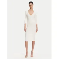 Zdjęcie Elisabetta Franchi Sukienka dzianinowa AM-52B-51E2 Biały Slim Fit