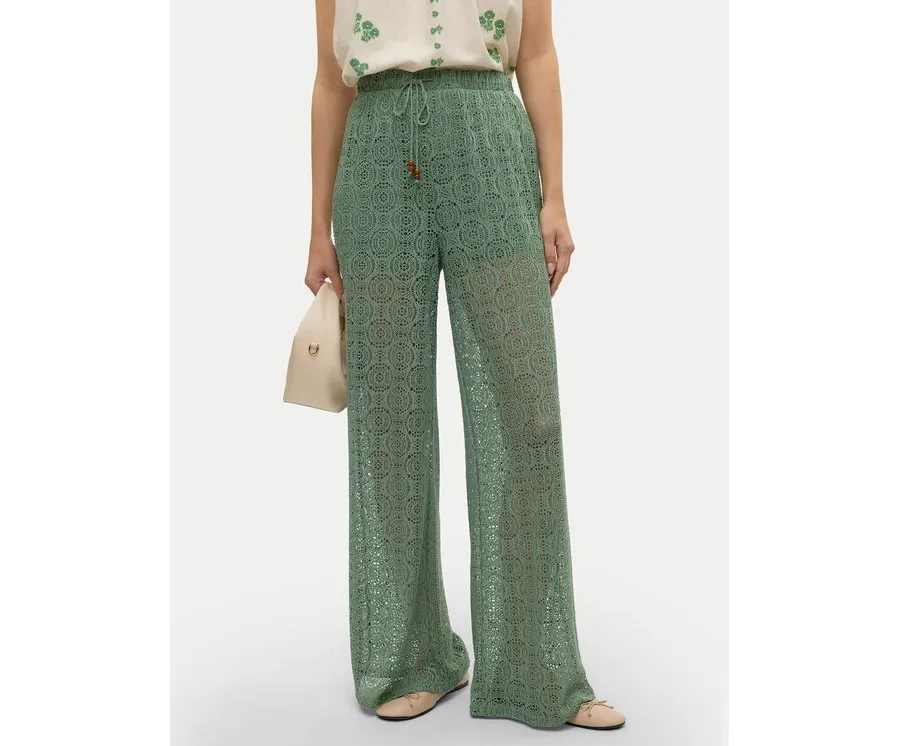 obrazek 1 Vero Moda Spodnie materiałowe Maya 10325044 Zielony Wide Leg
