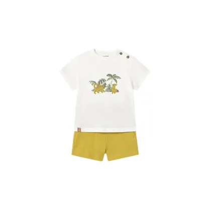 Zdjęcie Mayoral Komplet t-shirt i spodenki 1653 Żółty Regular Fit